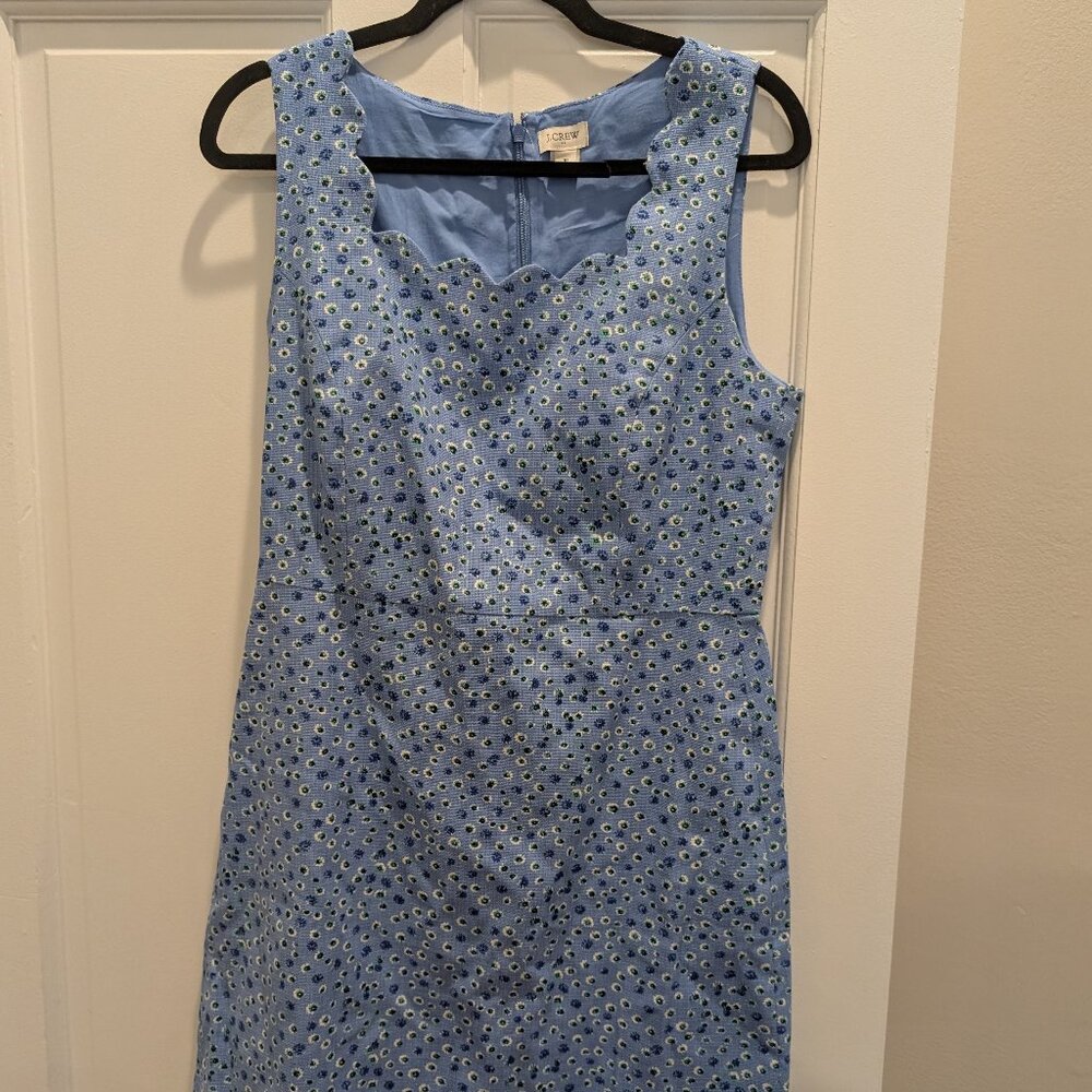 J Crew Blue Floral Dress - Never Worn
